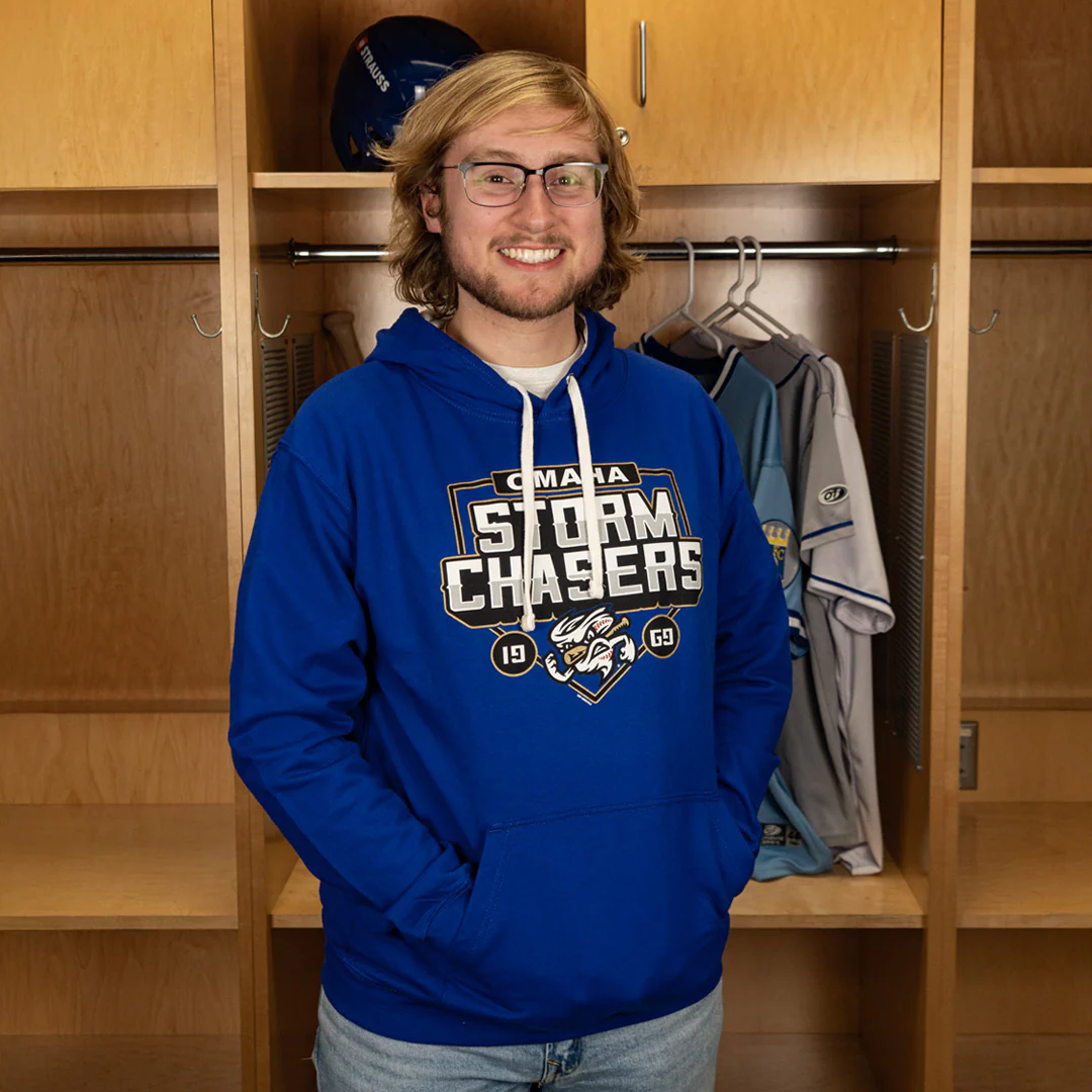 Omaha Storm Chasers Men's Bimm Ridder Claxton Royal Hoodie - Image 2
