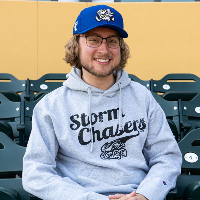 Omaha Storm Chasers Men's Champion All-Star Fleece Heather Gray Hoodie - Image 2