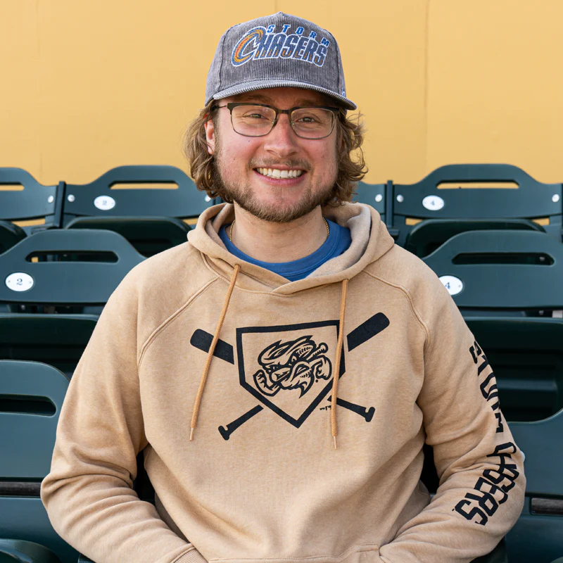 Omaha Storm Chasers Men's Champion Triumph Fleece Tantilizing Tan Hoodie - Image 2
