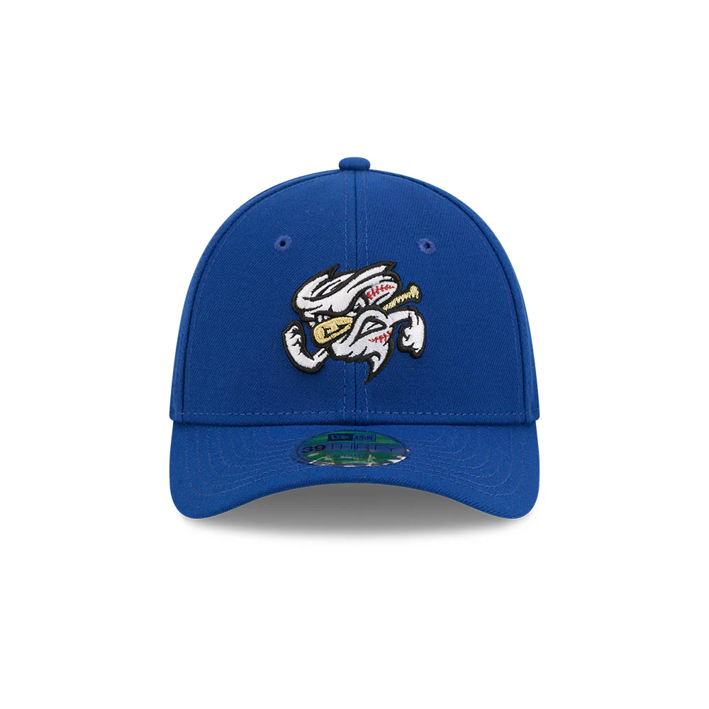 Omaha Storm Chasers New Era 39Thirty Home Royal Vortex M Crown Cap - Image 2