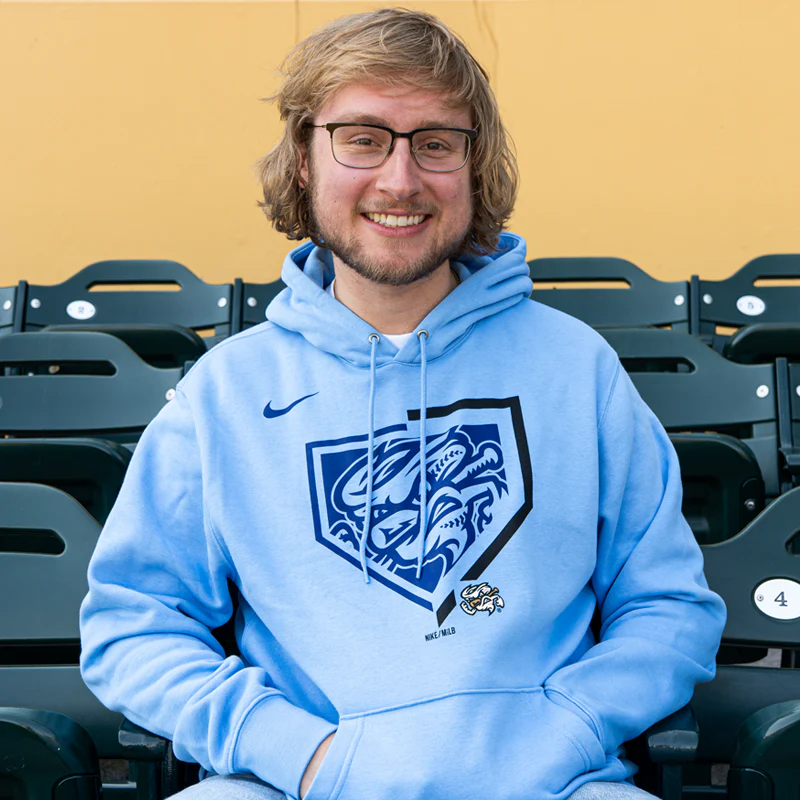 Omaha Storm Chasers Men's Nike Valor Blue Club Fleece Hoodie - Image 2