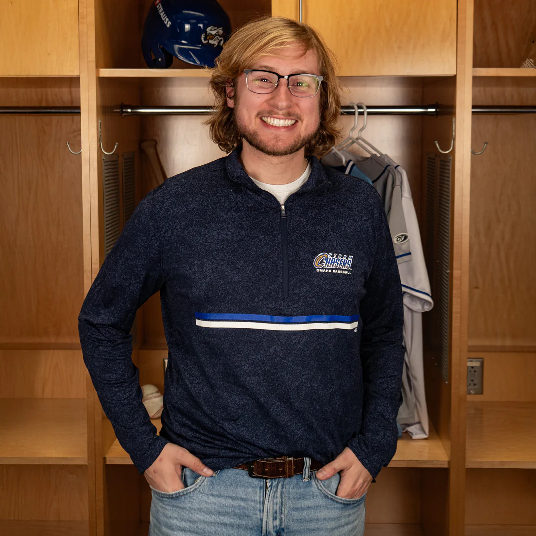 Omaha Storm Chasers Men's Under Armour Pixelate Navy Quarter Zip - Image 2
