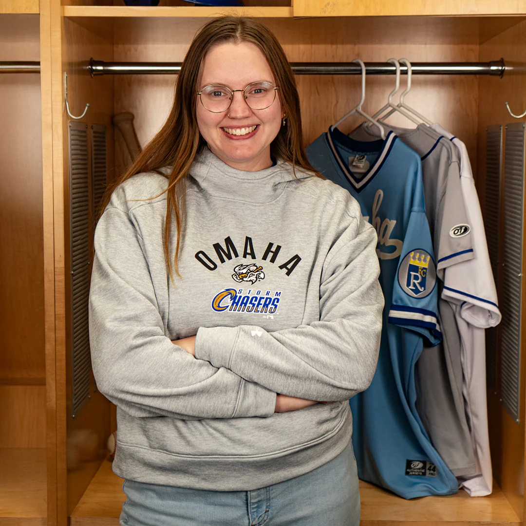 Omaha Storm Chasers Women's Under Armour Armour Fleece Gray Hoodie - Image 2