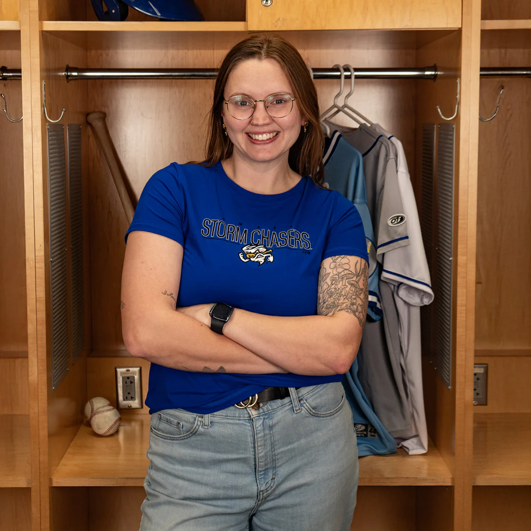 Omaha Storm Chasers Women's Under Armour Tech Royal Tee - Image 2